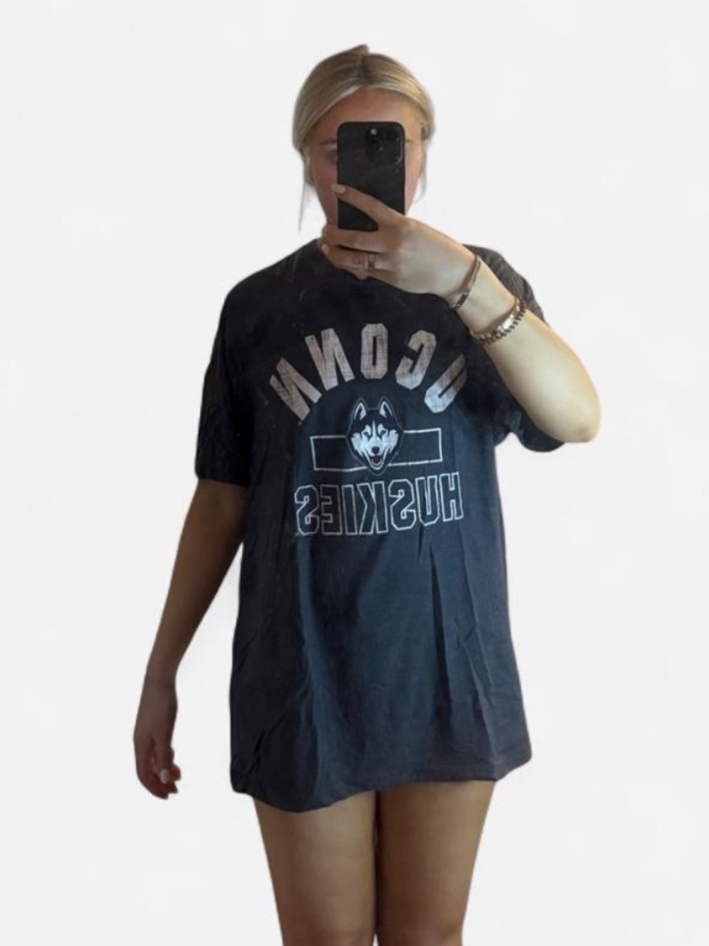 UConn Huskies Black Graphic Men’s T‑Shirt